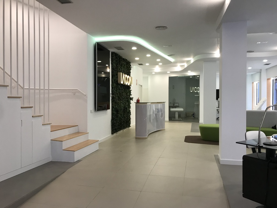 Zona de entrda en el centro de belleza