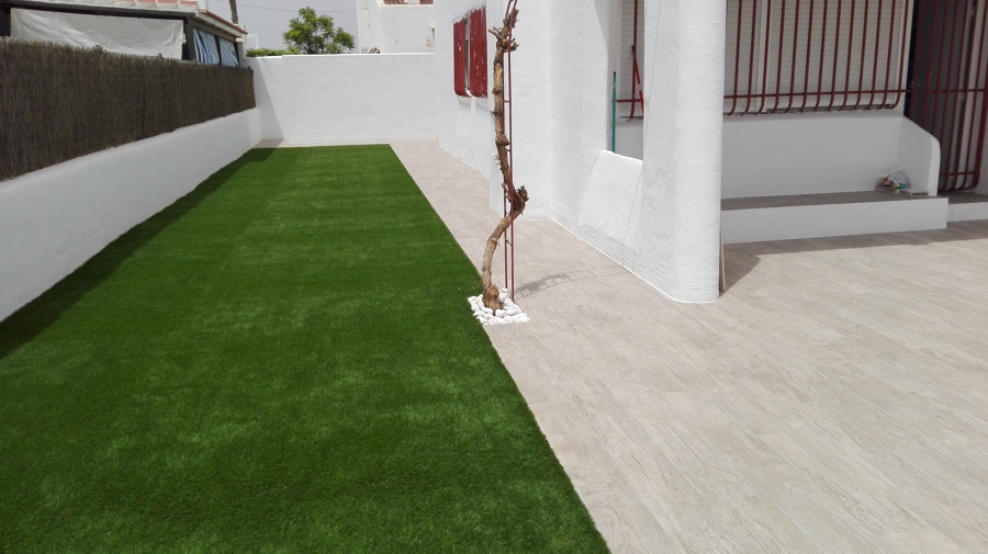 Zona de jardín terminada