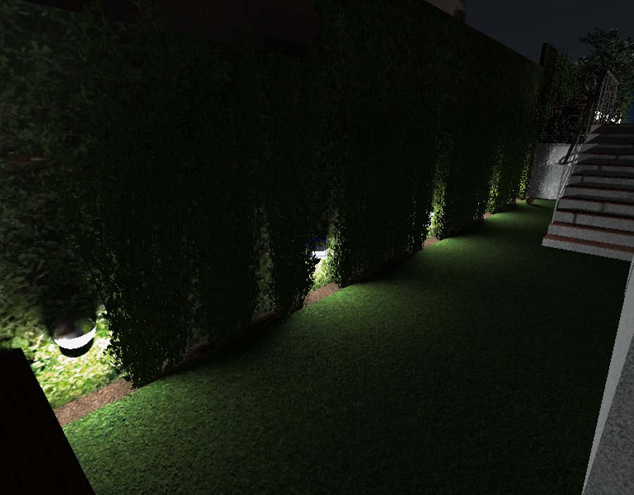 Zona de juegos de noche