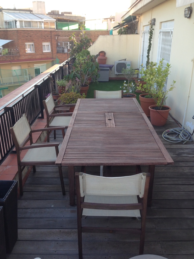 zona de la tarima restaurada