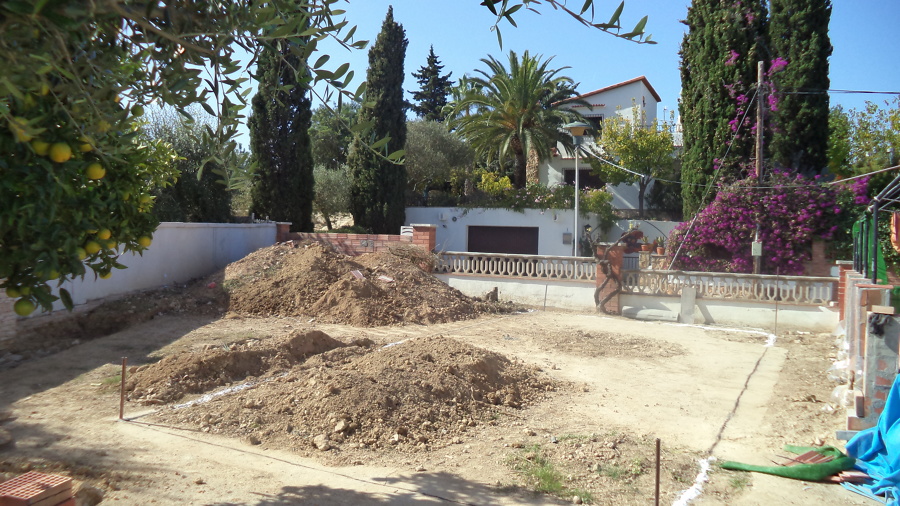 Zona inicial de obra.