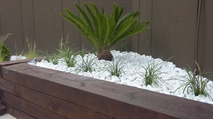 Zona jardinera lateral anexa