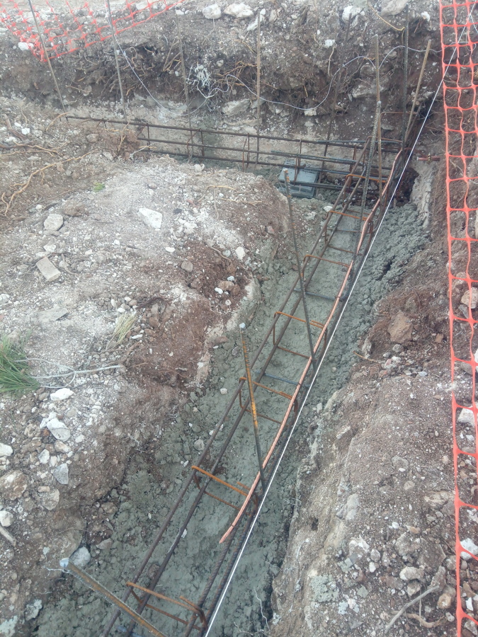 Zunchos de la cimentación.