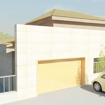 Representación 3d Vivienda unifamiliar Cáceres
