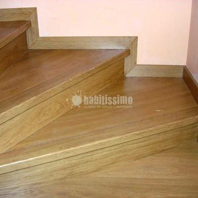 Forrado de escalera con laminado de Quick Step