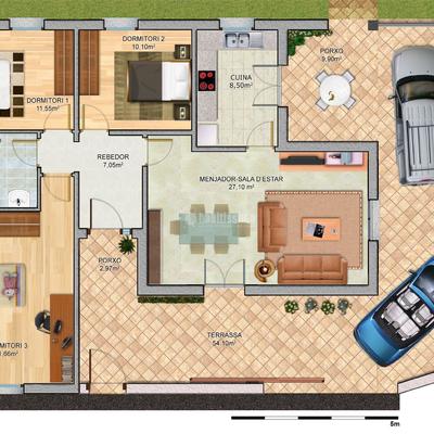 Proyecto de Obra nova en construcción. 150 m2 se vivienda más 370 m2 de solar.