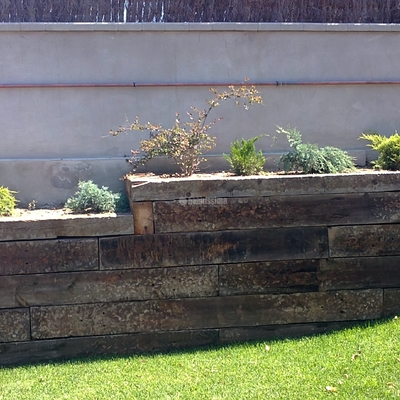 Construcción Traviesa Tren Jardín