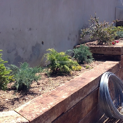 Construcción Traviesa Tren Jardín