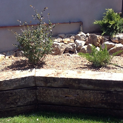 Construcción Traviesa Tren Jardín