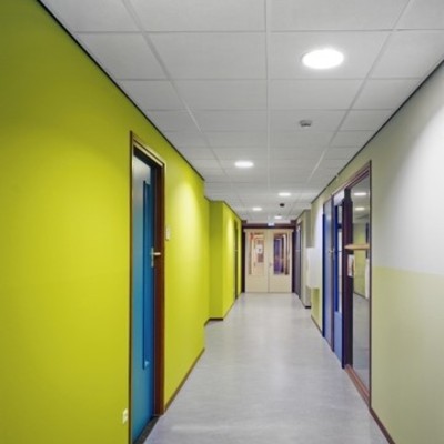 Reforma en un aula de una escuela "Un techo estándar, una acústica óptima"