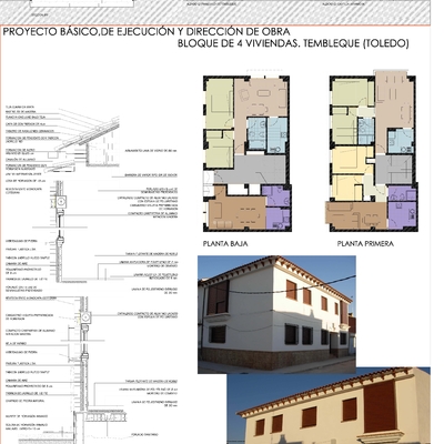 Proyecto y Dirección de Obras de 4 viviendas en Tembleque. (Toledo)