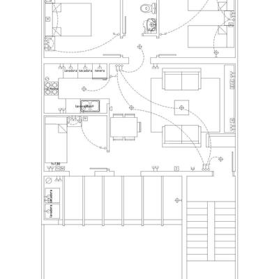 Plano Para Reforma De Vivienda En Planta Ático