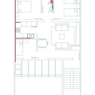 Plano Para Reforma De Vivienda En Planta Ático