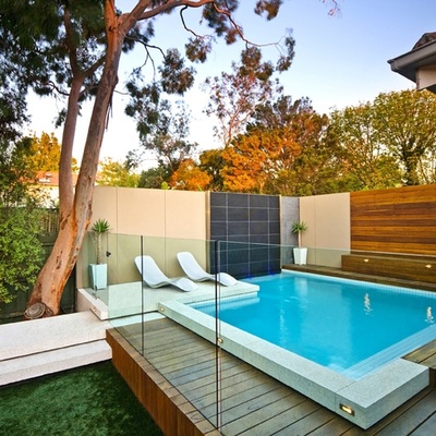 piscina de fibra elevada