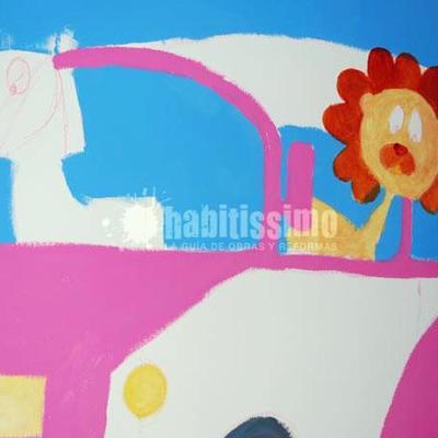 Mural autobus en la selva