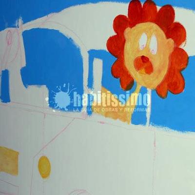 Mural autobus en la selva