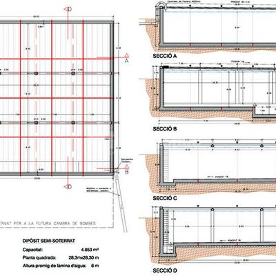 Redacción del proyecto ejecutivo de un depòsito de agua tratada