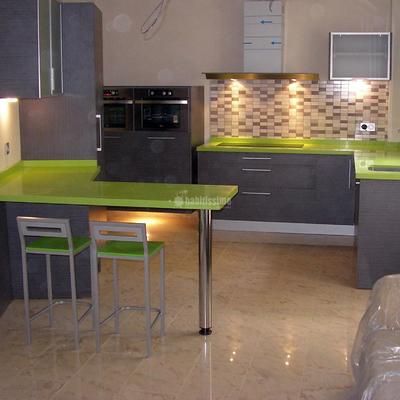 Cocina Roble ceniza silestone Fun
