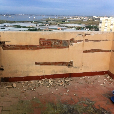 Albañilería en antepechos