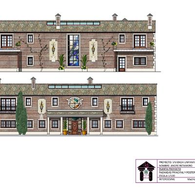 PROYECTO CASA RUSTICA DE  ESTILO CASTELLANO  NEOCLASICA