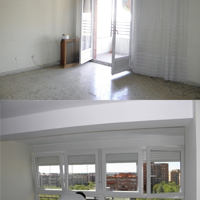 Reforma salón. Antes y después.