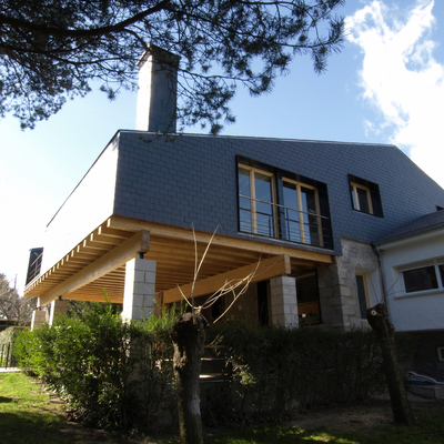 ampliacion en planta primera integrada con vivienda original