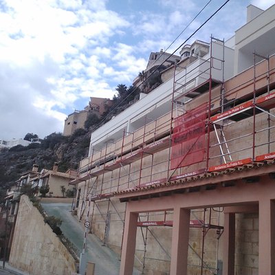 Reforma de la fachada de marés, en Mallorca 