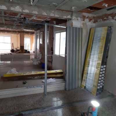 Redistribución de estancias con paredes de pladur