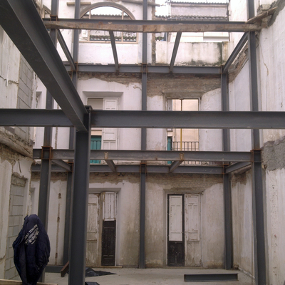 APEO DE FACHADA  MEDIANTE  ESTRUCTURA METALICA