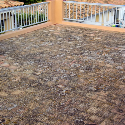 Aplicacion de caucho sobre cubierta plana