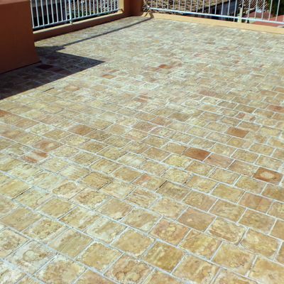 Aplicacion de caucho sobre cubierta plana