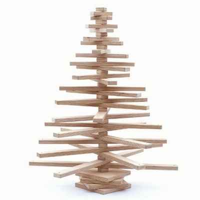 Árbol de listones de madera de haya