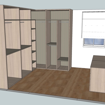 Realización de armario vestidor con puerta