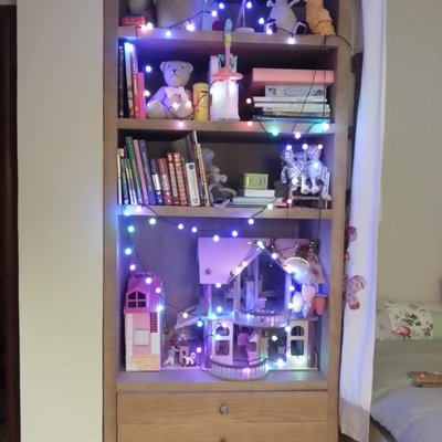 Armario libros dormitorio niña - Fresno