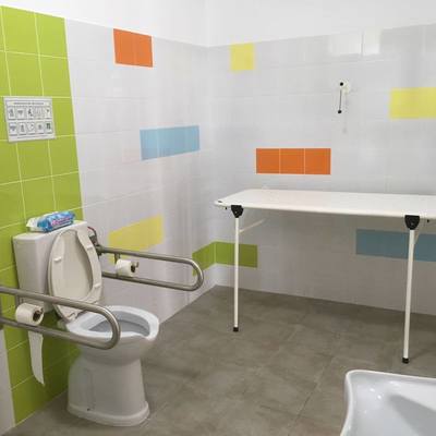 Baño accesible discapacitados.