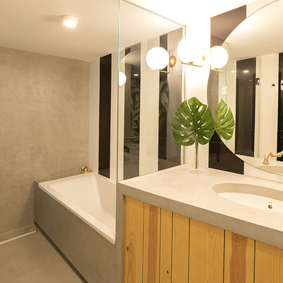 Baño en microcemento