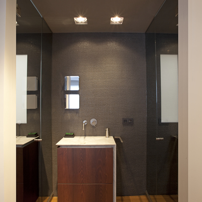 Lavabo de con encimera de mármol