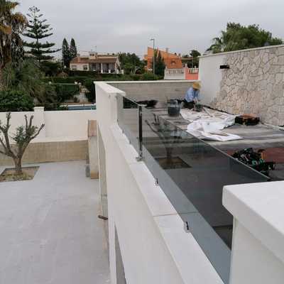 Barandilla de cristal doble