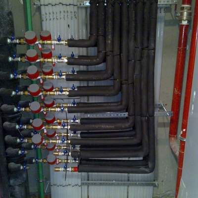 Bateria contadores agua calienta