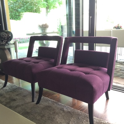 Butacas capitonee remate de tachuelas