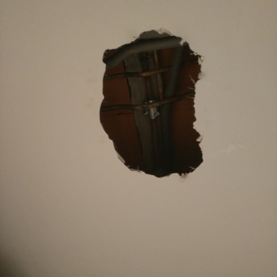 Reparación en techo de escayola