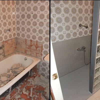 Cambio de bañera por plato de ducha