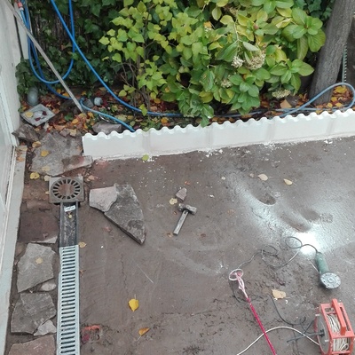 Solado rustico de jardin