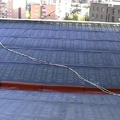 Canalon y primera lamina sobre los paneles