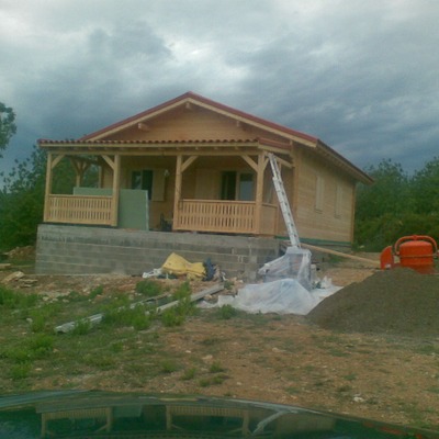 casa de madera sobre forjado sanitario