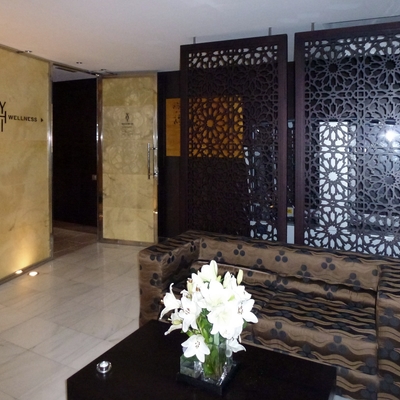 Celosía separador de ambiente. Hotel Meliá Barcelona