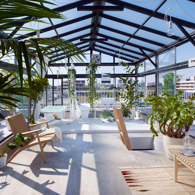 Cerramiento exterior para zona de relax.