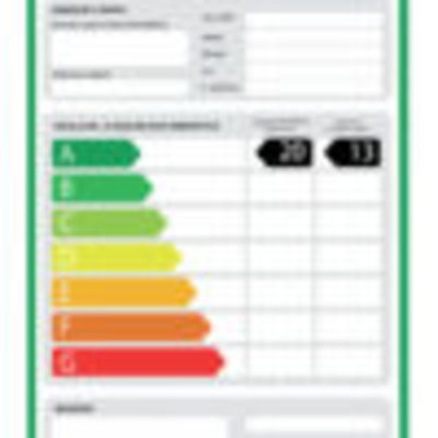 Certificado energético y etiqueta energética