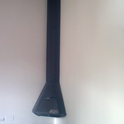 Chimenea metalica de rincon