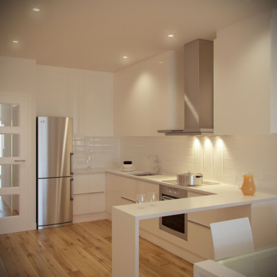 Cocina abiera a salón